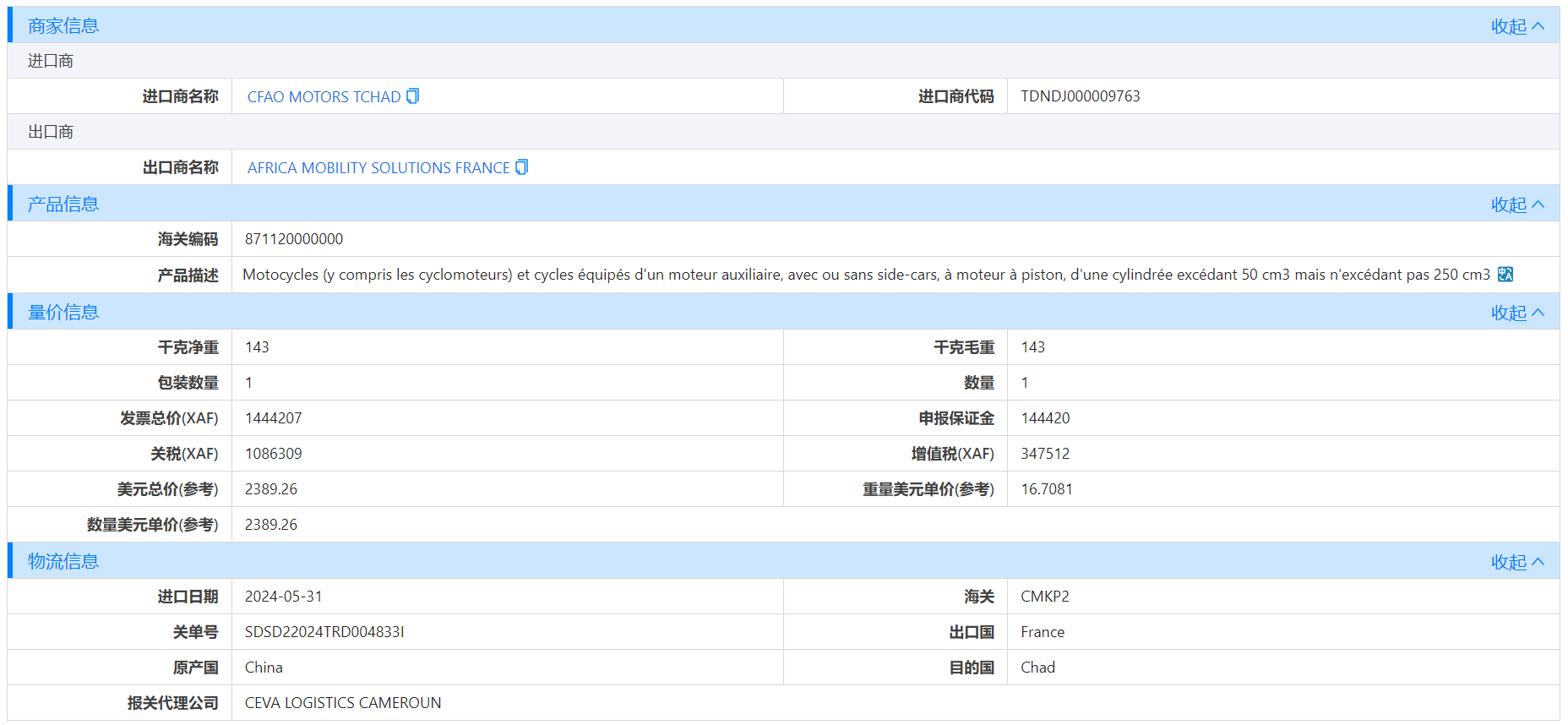 乍得海关数据,海关数据,bifa必发海关数据 乍得海关数据,海关数据,bifa必发海关数据